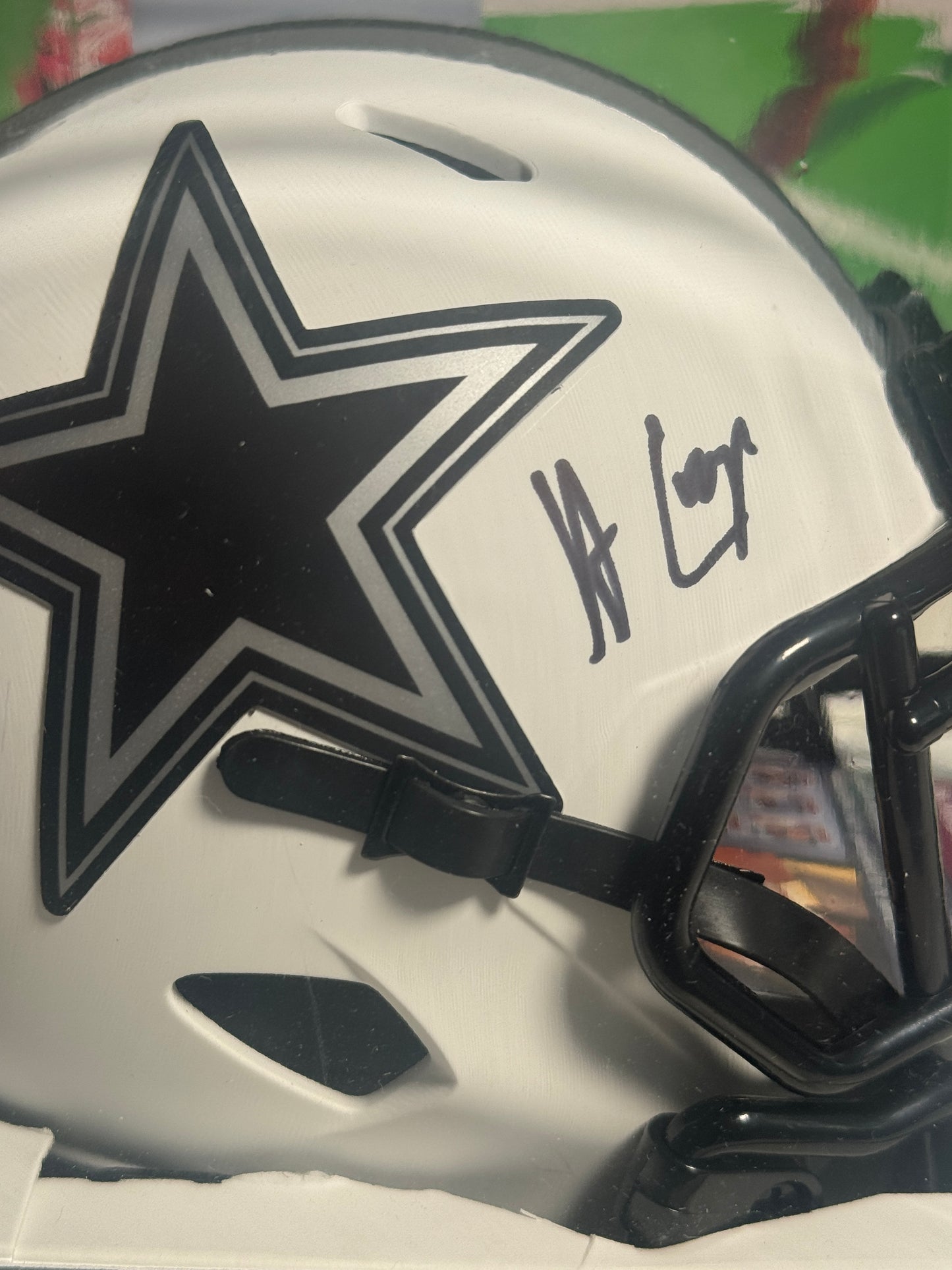 Amari Cooper Signed Dallas Cowboys Lunar Eclipse Mini Helmet – Beckett COA – Excellent Condition