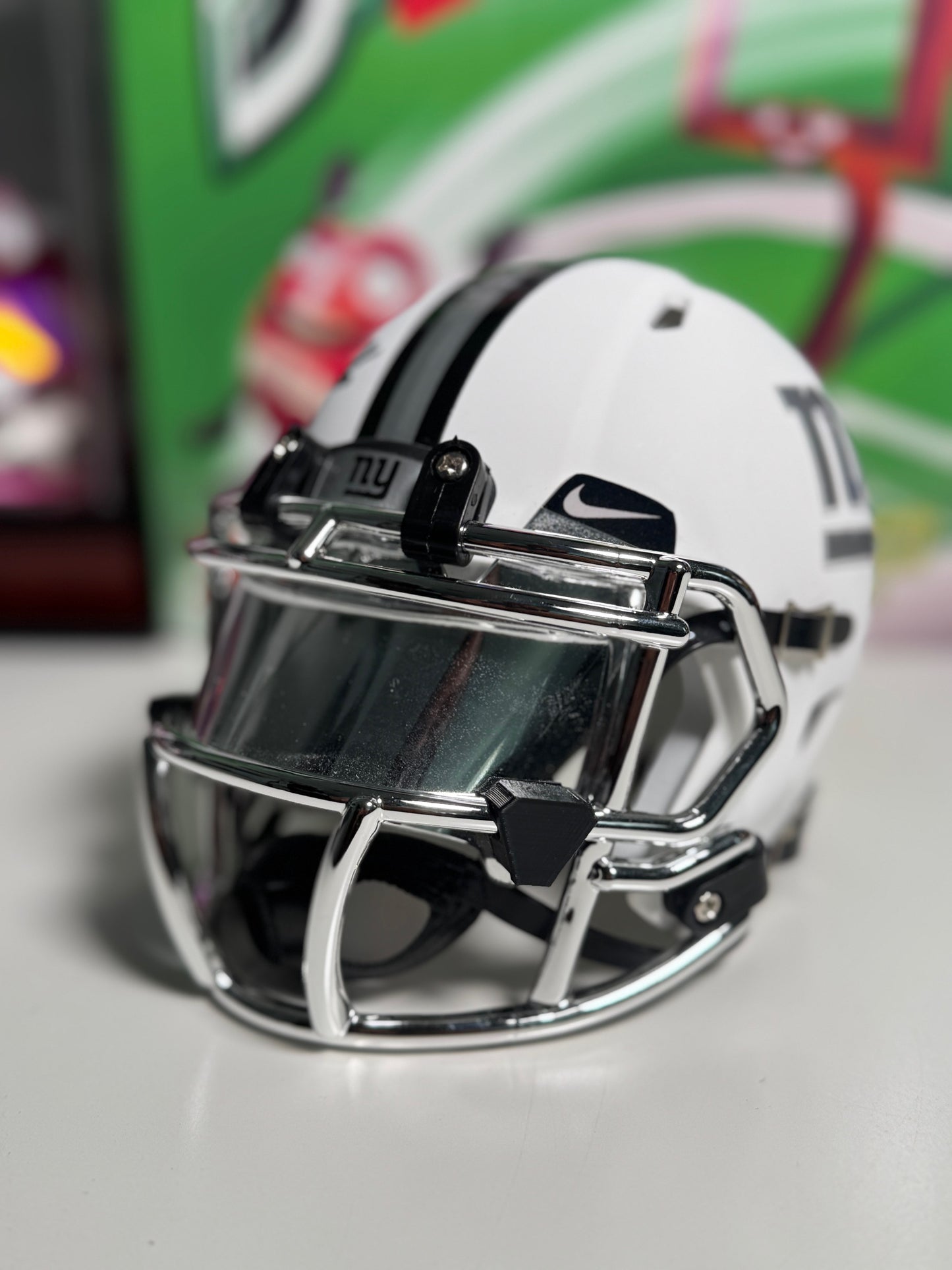 Saquon Barkley Signed Mini Helmet – Custom Matte White – Beckett COA Included