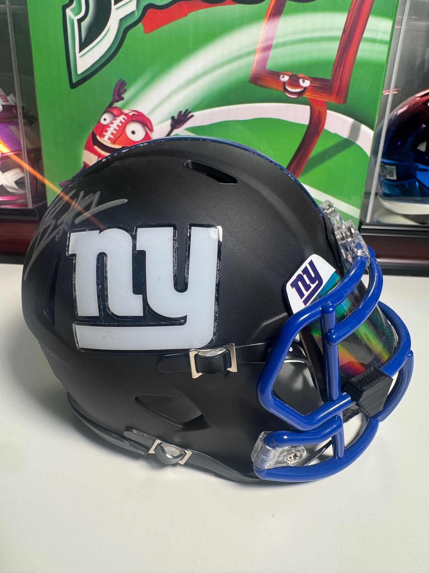 Kadarius Toney Signed Mini Helmet – Custom Matte Black – COA Included