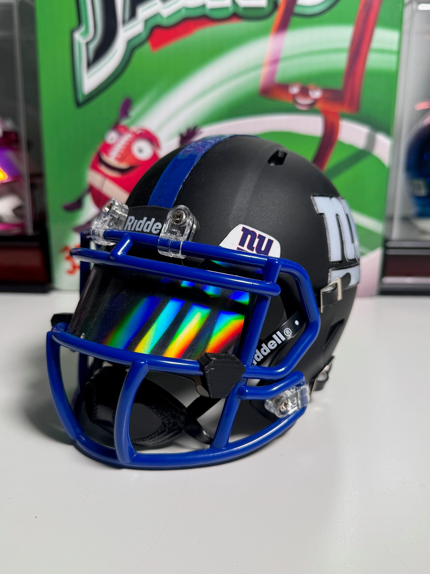 Kadarius Toney Signed Mini Helmet – Custom Matte Black – COA Included