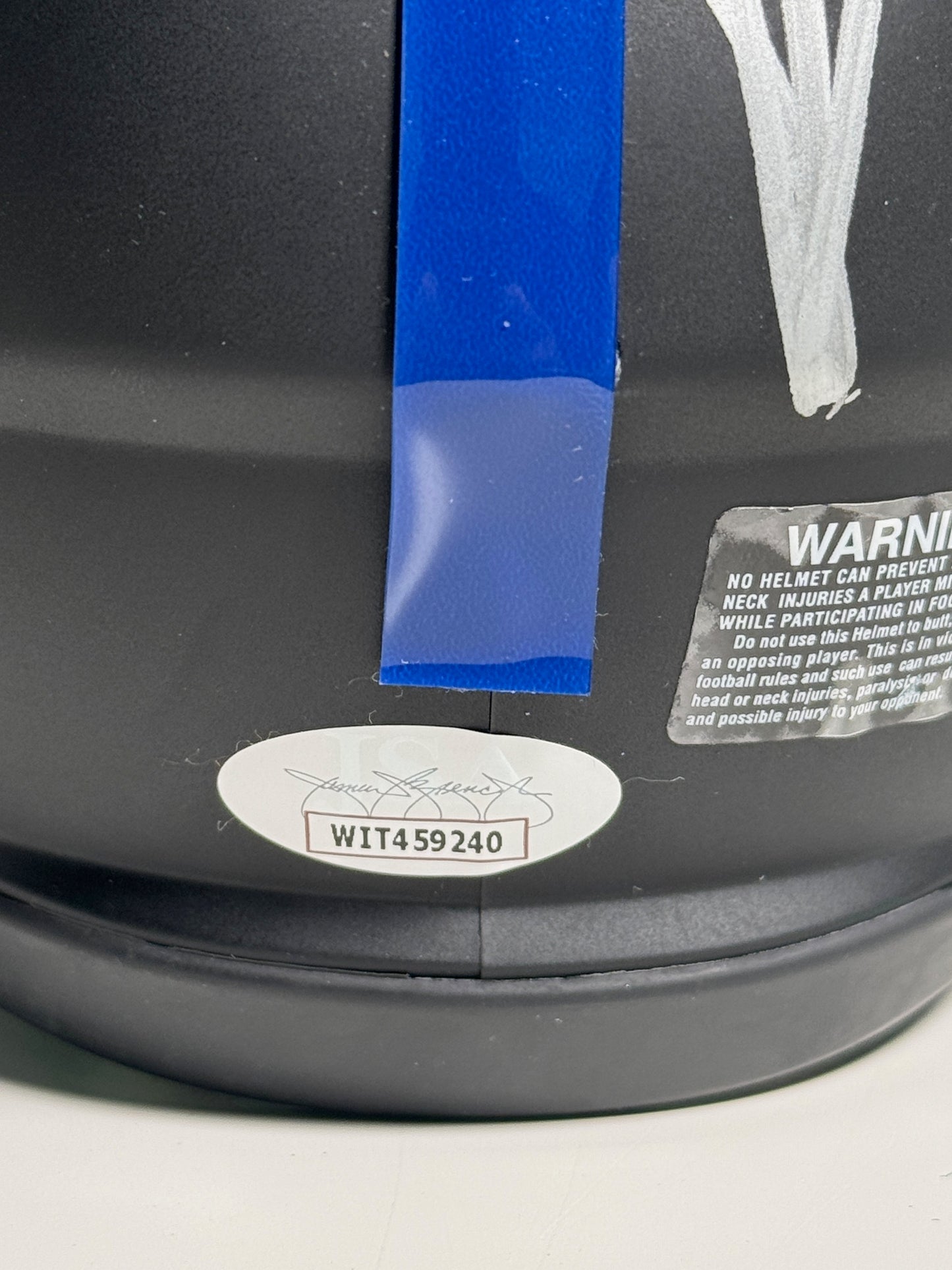 Kadarius Toney Signed Mini Helmet – Custom Matte Black – COA Included