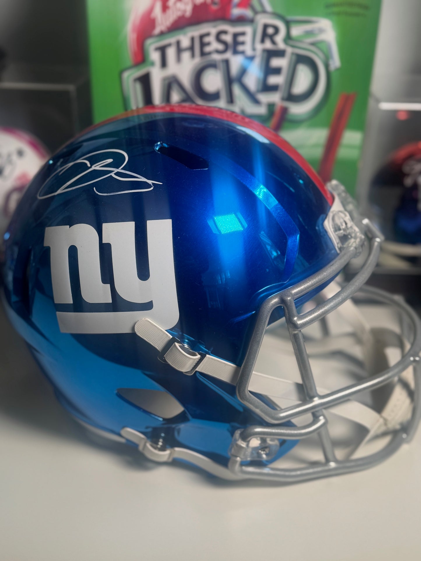 Kadarius Toney Signed Mini Helmet – Custom Matte Black – COA Included
