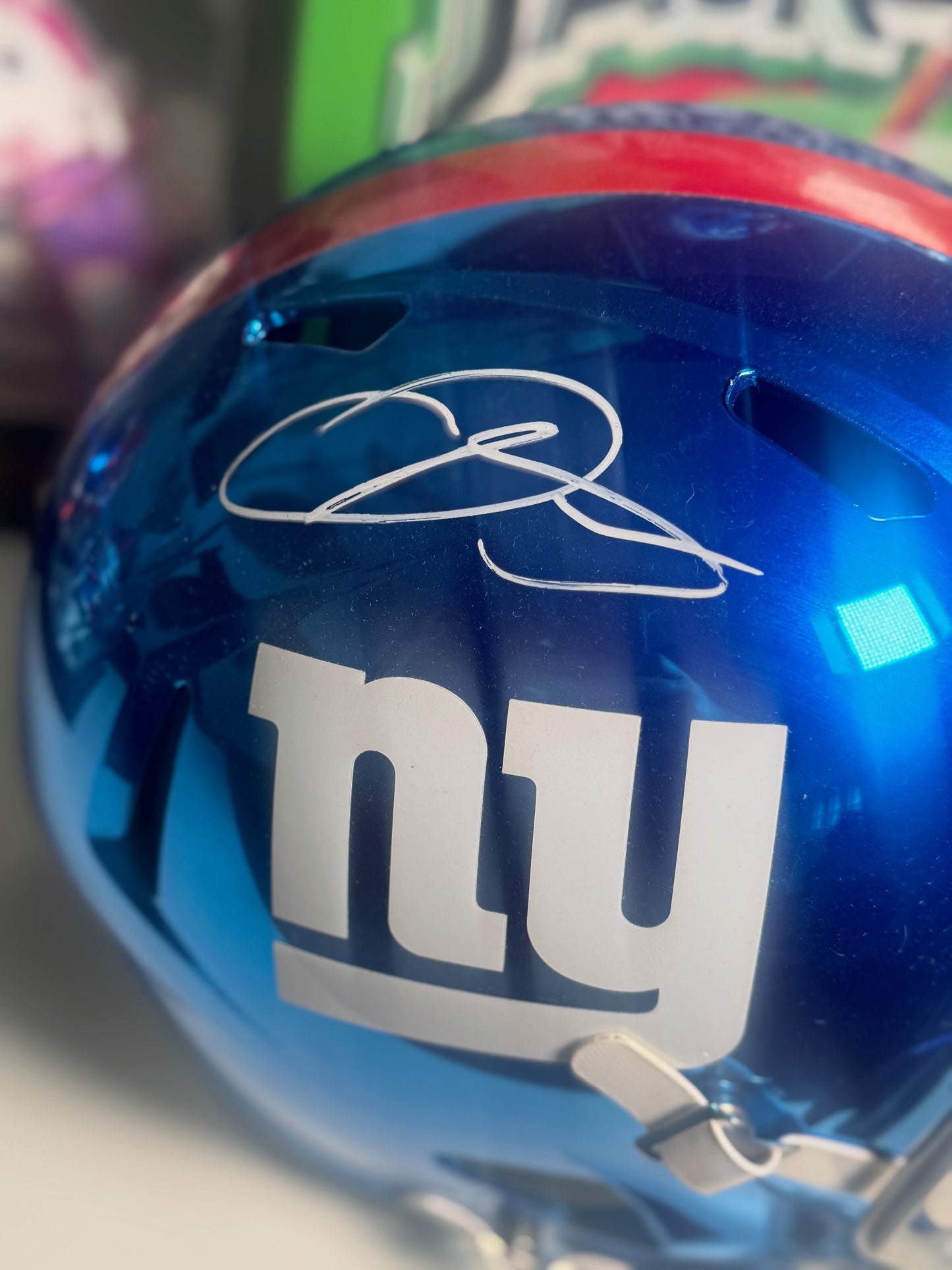 Kadarius Toney Signed Mini Helmet – Custom Matte Black – COA Included