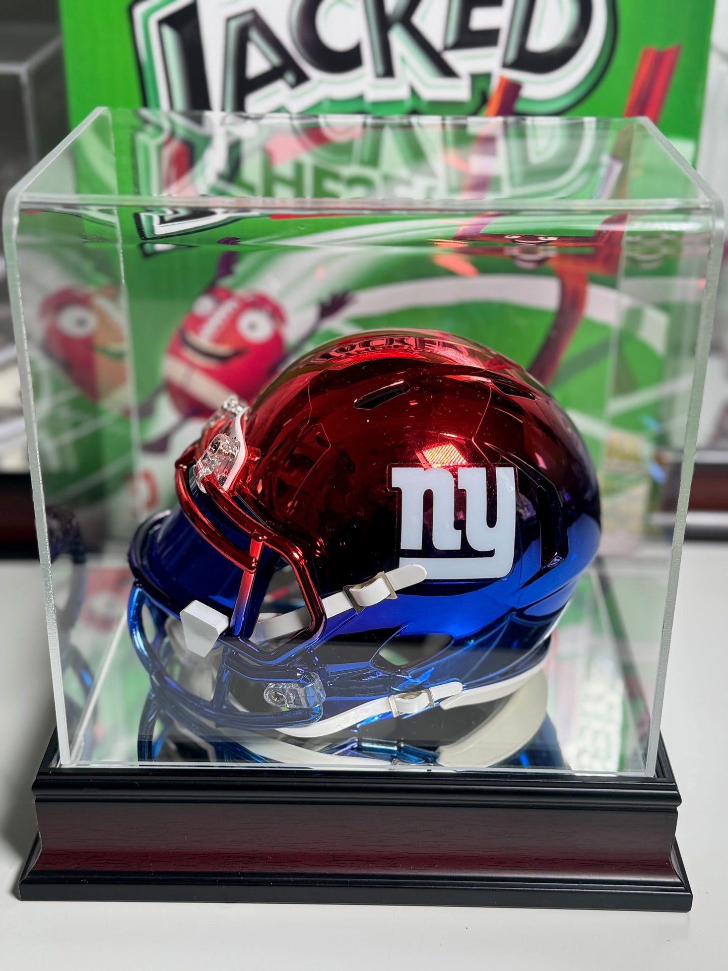 Lawrence Taylor Signed Mini Helmet – HOF ’99 Inscription – Beckett COA – Rare - Red & Blue Custom Design