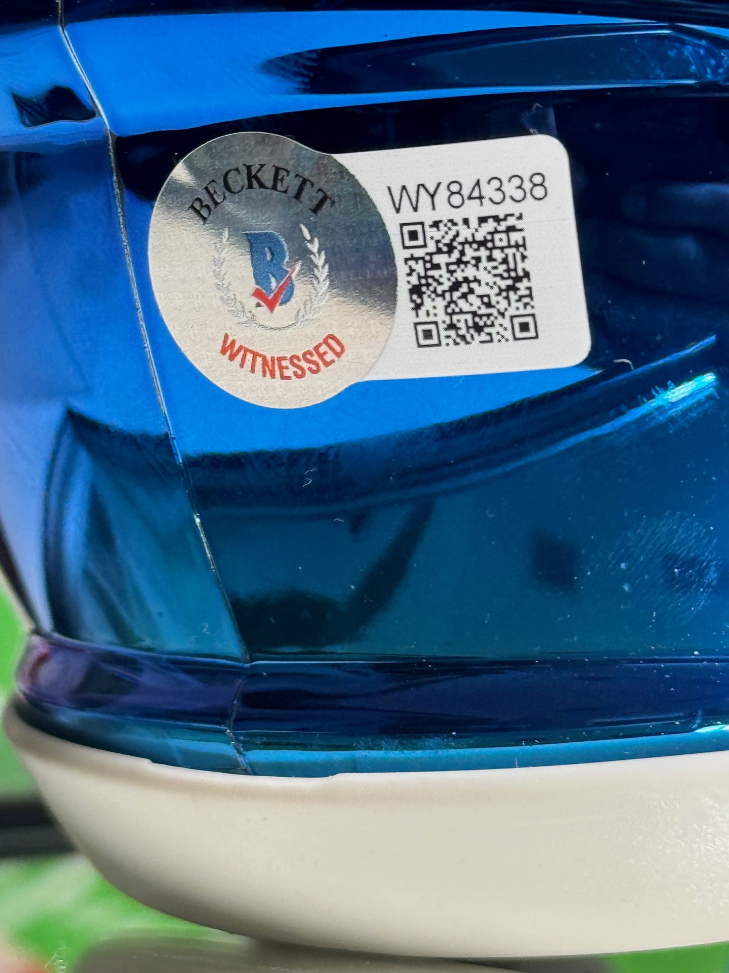 Lawrence Taylor Signed Mini Helmet – HOF ’99 Inscription – Beckett COA – Rare - Red & Blue Custom Design