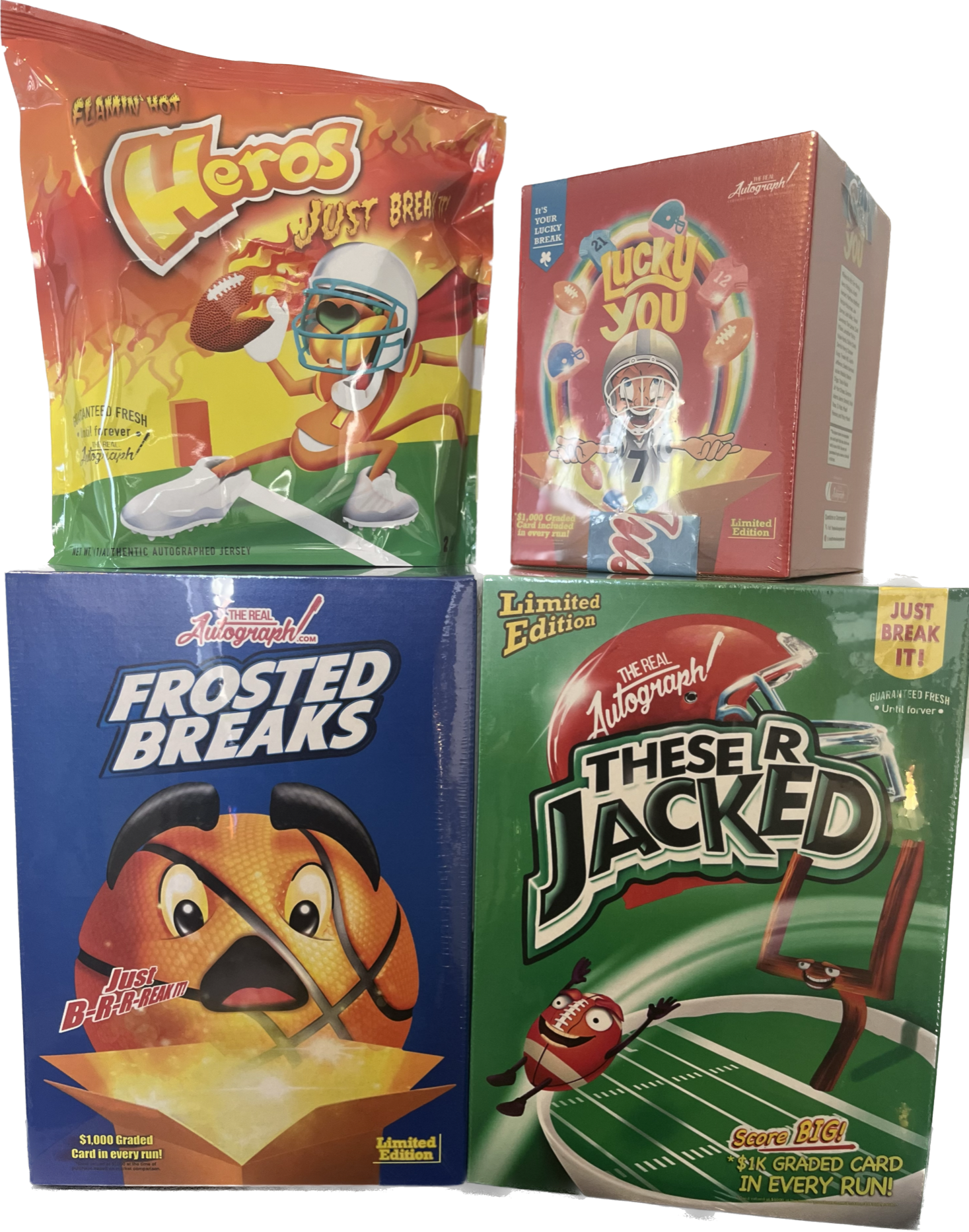 Just Break It Boxes - 'FLAMING HOT HEROES' JUST BREAK IT MYSTERY BAG and More