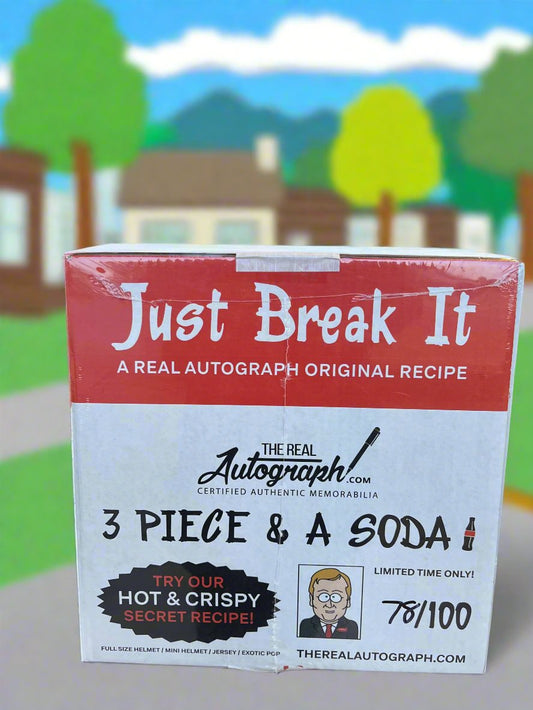 3 PIECE AND A SODA' JUST BREAK IT MYSTERY BOX - 3 ITEMS NFL FOOTBALL RUN