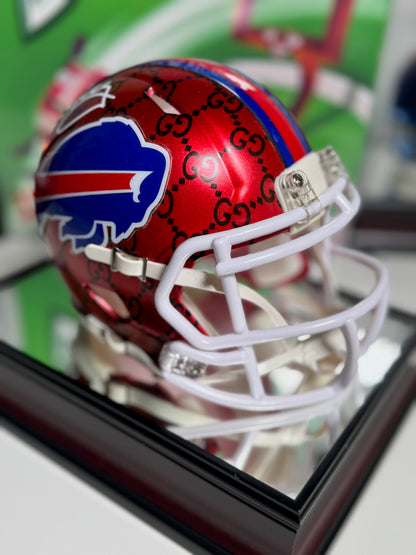 Buffalo Bills themed mini helmet signed by Jim Kelly with Beckett authentication card