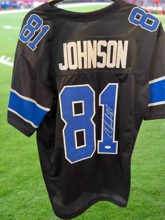 Calvin Johnson Signed Jersey - Black Detroit NFL Jersey - Signed - JSA COA 