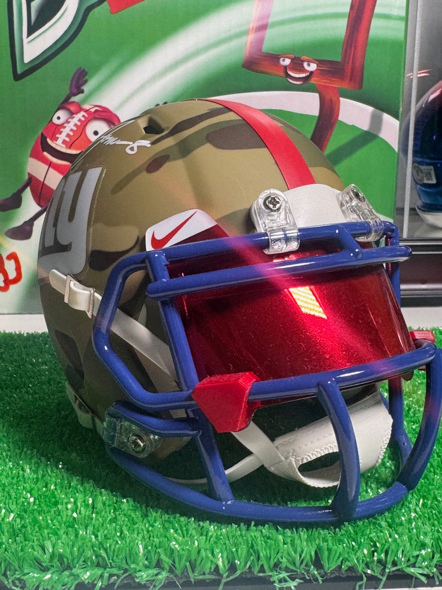 Daniel Jones New York Giants Autographed Camo Speed Mini Helmet – Beckett COA – Official NFL Collectibles