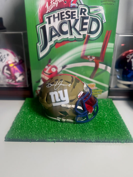Daniel Jones signed mini helmet with COA Beckett
