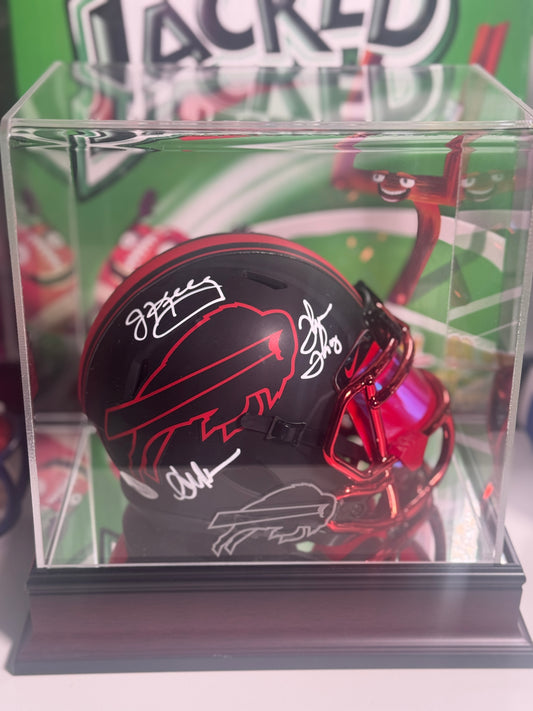 Jim Kelly Signed Buffalo Bills Mini Helmet – Custom Matte Black – COA Included
