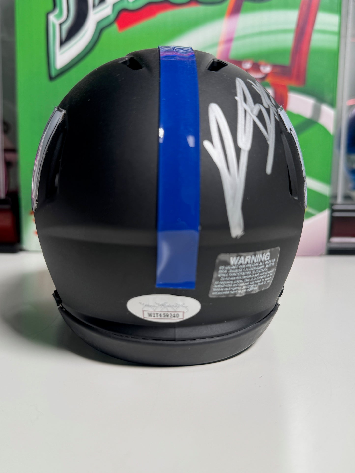 Kadarius Toney Signed Mini Helmet – Custom Matte Black – COA Included