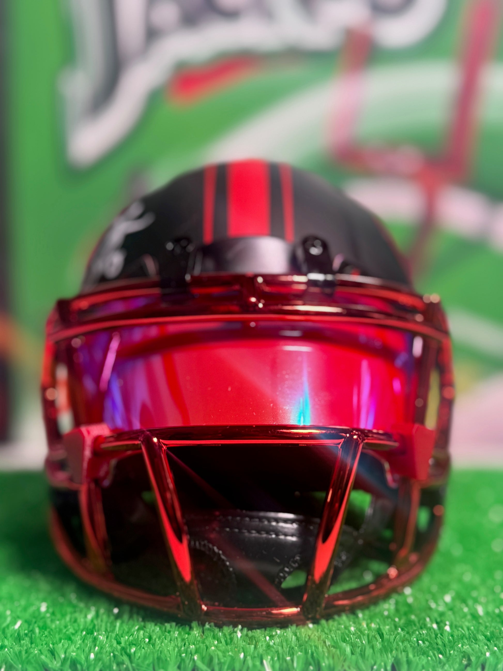 Jim Kelly Signed Buffalo Bills Mini Helmet - COA - Red Visor