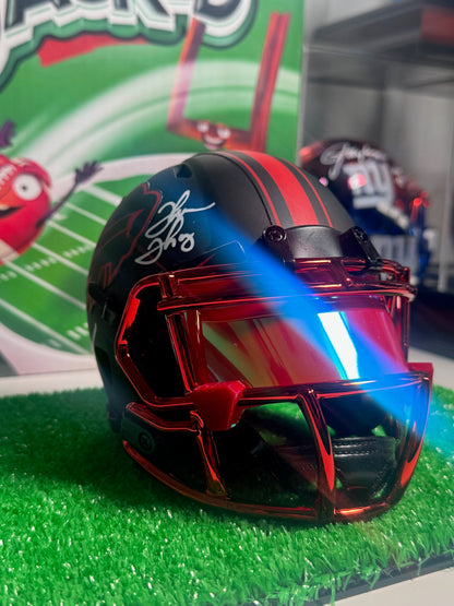 Jim Kelly Signed Buffalo Bills Mini Helmet – Custom Matte Black