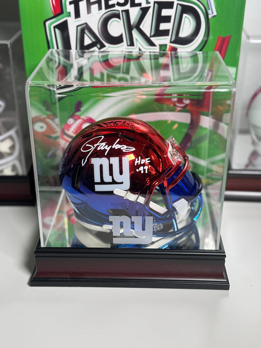 Lawrence Taylor Signed Mini Helmet – HOF ’99 Inscription – Beckett COA – Rare - Red & Blue Custom Design