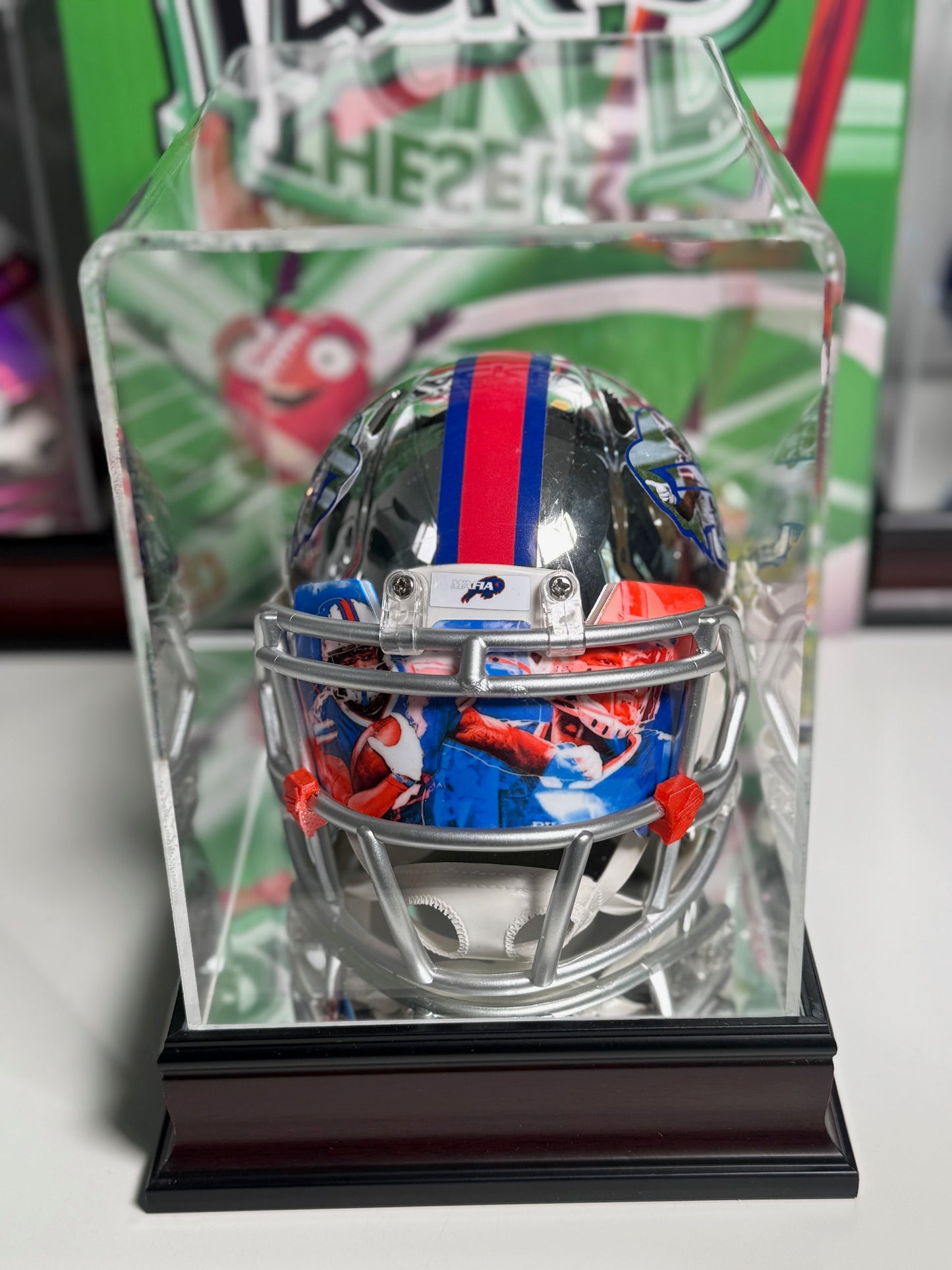Rare Stefon Diggs autographed mini helmet in excellent preowned condition for display