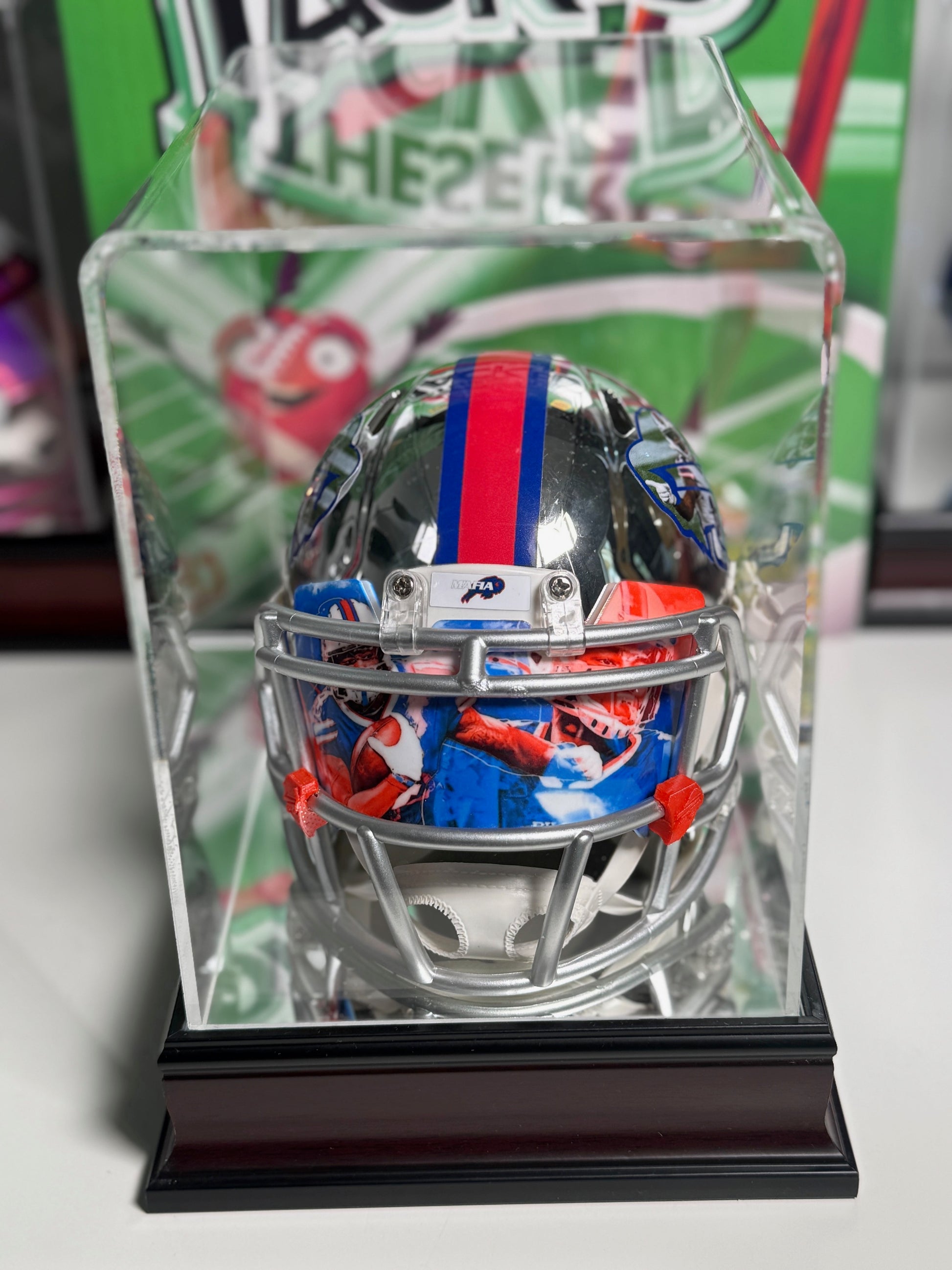 Rare Stefon Diggs autographed mini helmet in excellent preowned condition for display
